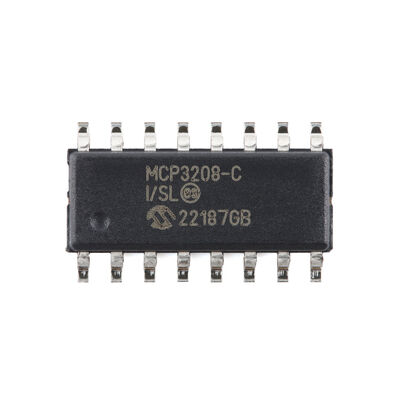 MCP3208-CI/SL 2.7V 4-Channel/8-Channel 12-Bit A/D Converterswith SPI Serial Interface