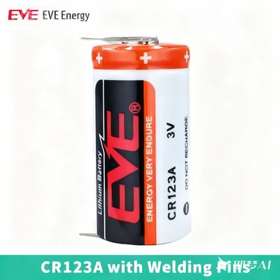 CR123A 3V Lithium Manganese Dioxide Battery with 1.4AH Capacity, High Current Pulse Discharge, and Wide Operating Temperature Range (-40°C to +70°C)