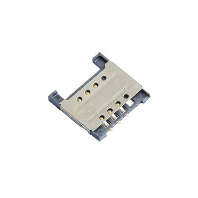 1.8mm 높이 안전 연결을 위한 철 껍질 확장형 플러그 앤 플레이 미니 심 카드 슬롯